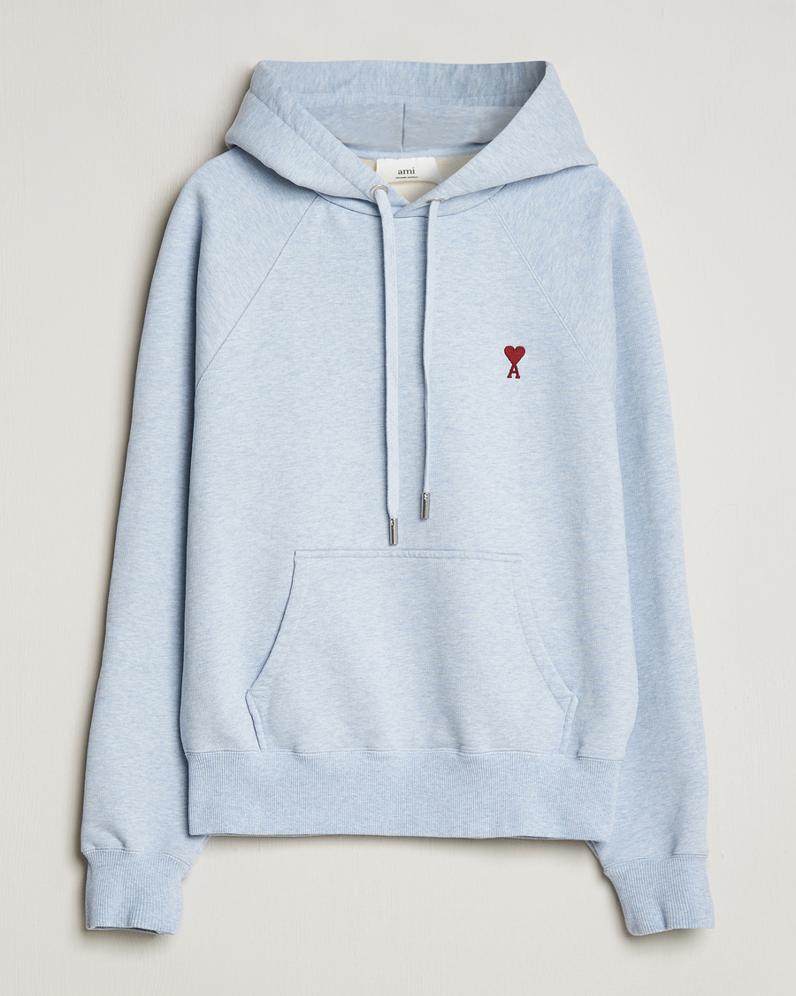 Mies | Puserot | AMI | Heart Logo Hoodie Heather Blue
