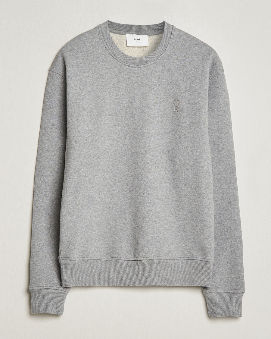 Mies | Puserot | AMI | Tonal Heart Logo Sweatshirt Heather Grey