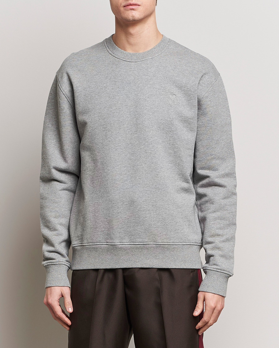 Mies | Puserot | AMI | Tonal Heart Logo Sweatshirt Heather Grey