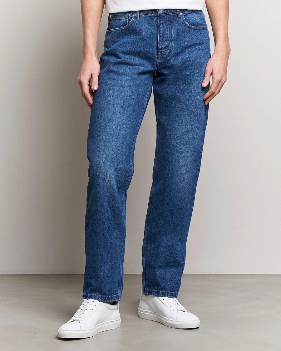 Herre |  | AMI | Classic Fit Jeans Used Blue