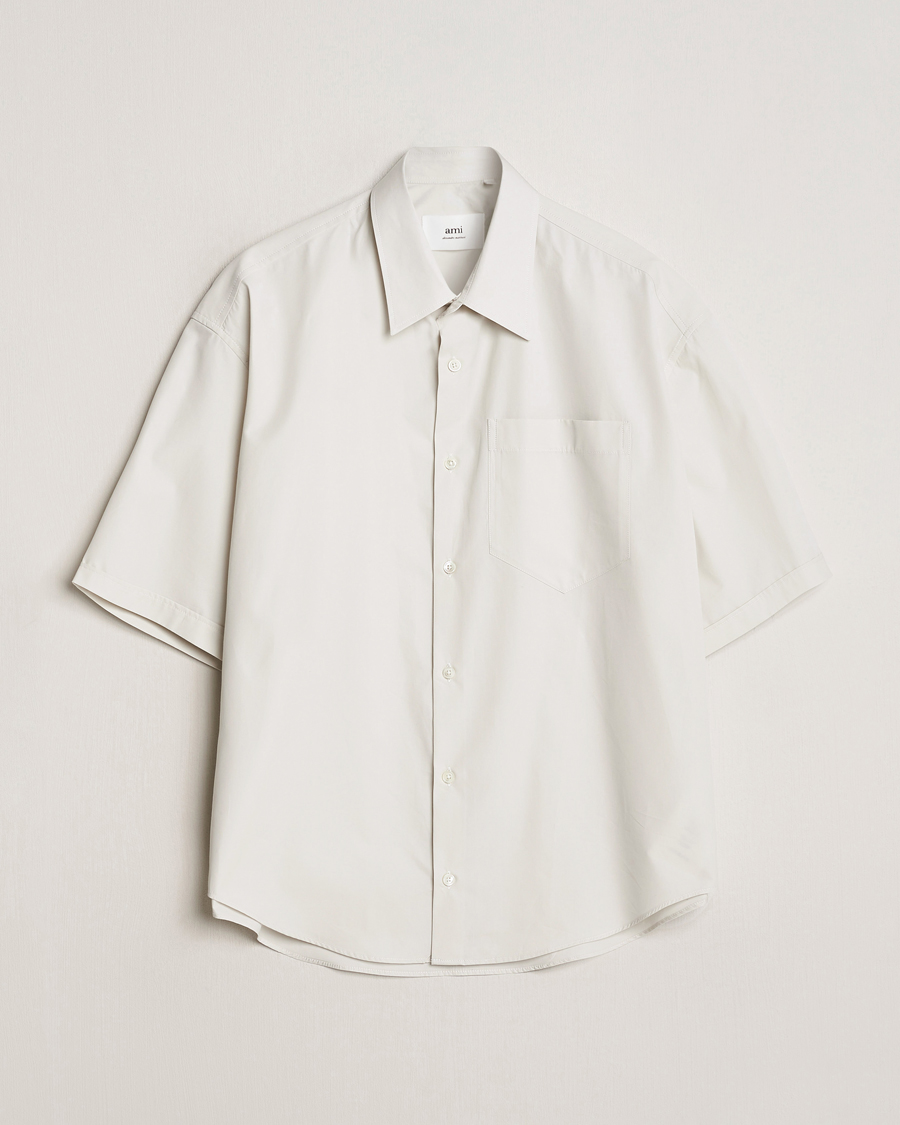 Mies | Kauluspaidat | AMI | Boxy Fit Short Sleeve Shirt Chalk White