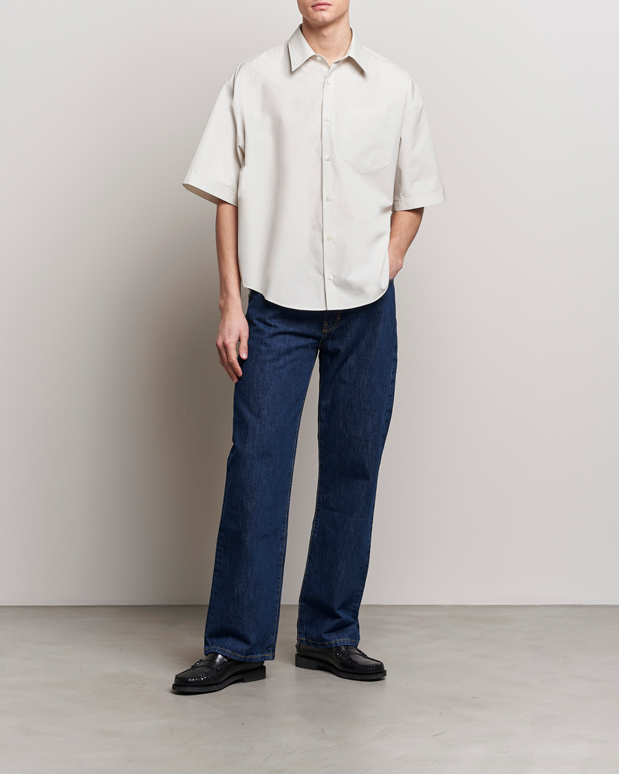 Mies | Kauluspaidat | AMI | Boxy Fit Short Sleeve Shirt Chalk White