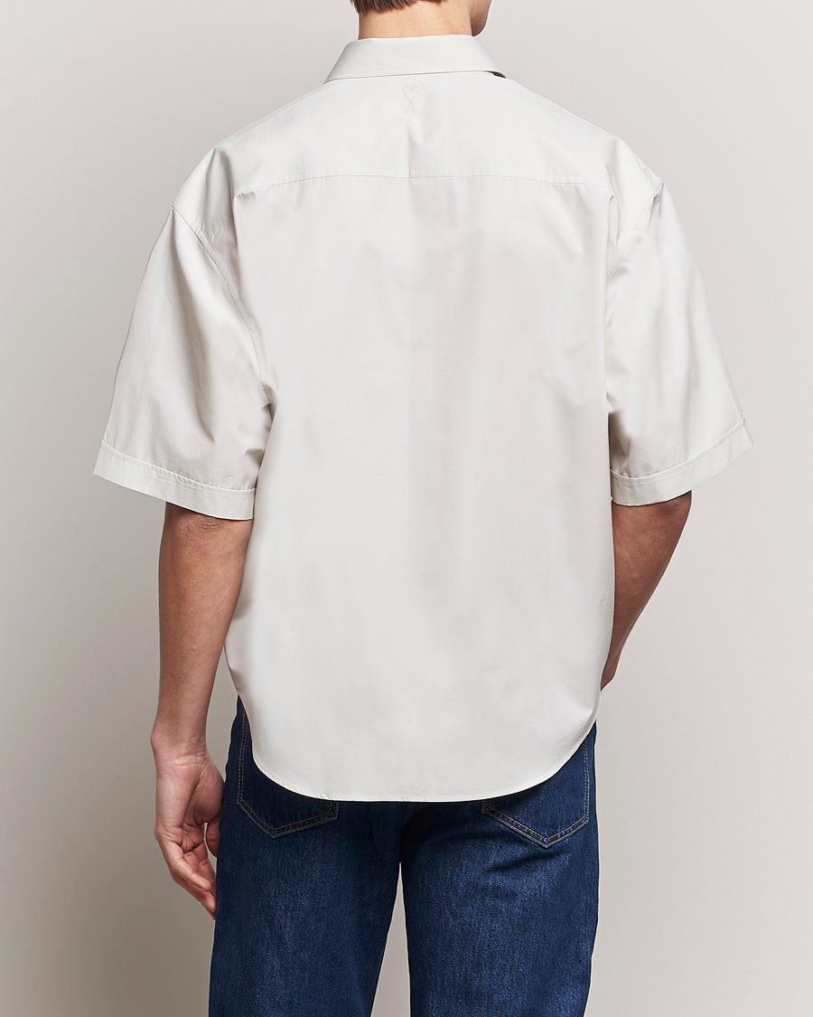 Mies | Kauluspaidat | AMI | Boxy Fit Short Sleeve Shirt Chalk White
