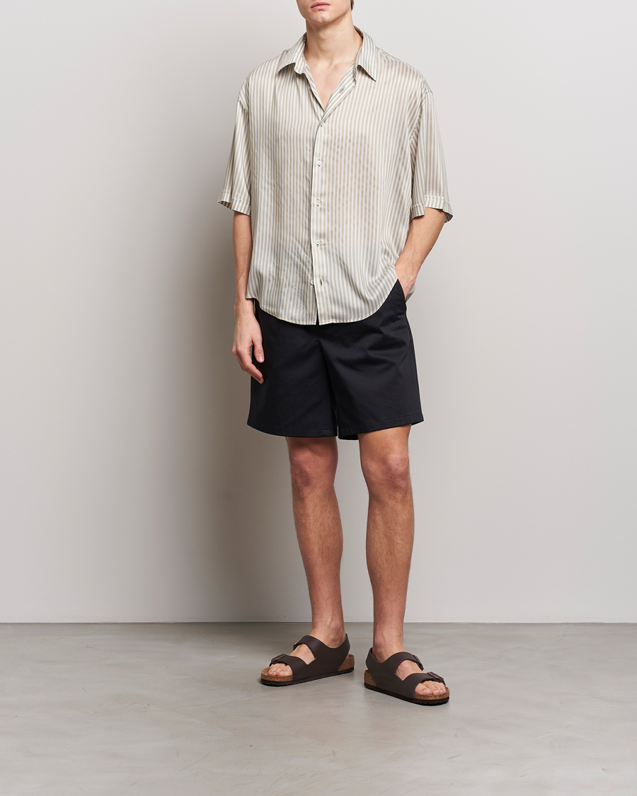 Mies | Shortsit | AMI | Cotton Drawstring Shorts Black