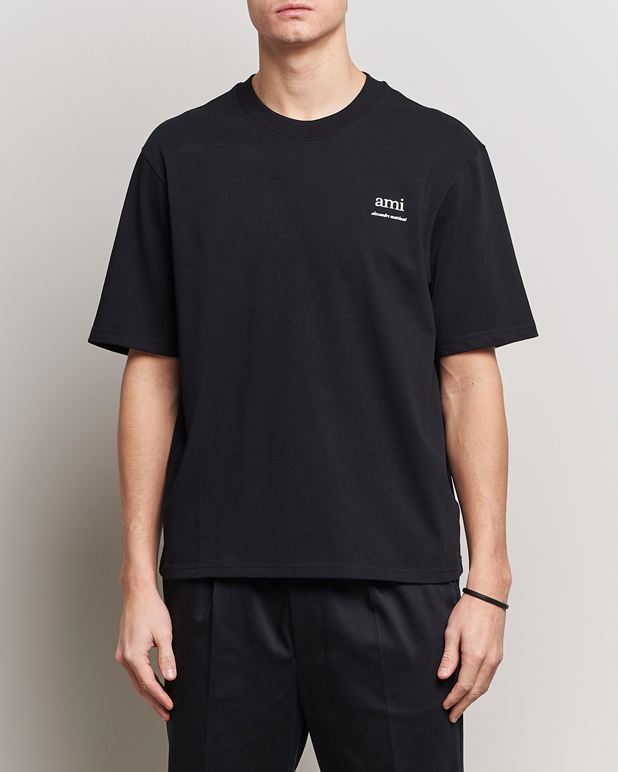Mies | T-paidat | AMI | Logo T-Shirt Black