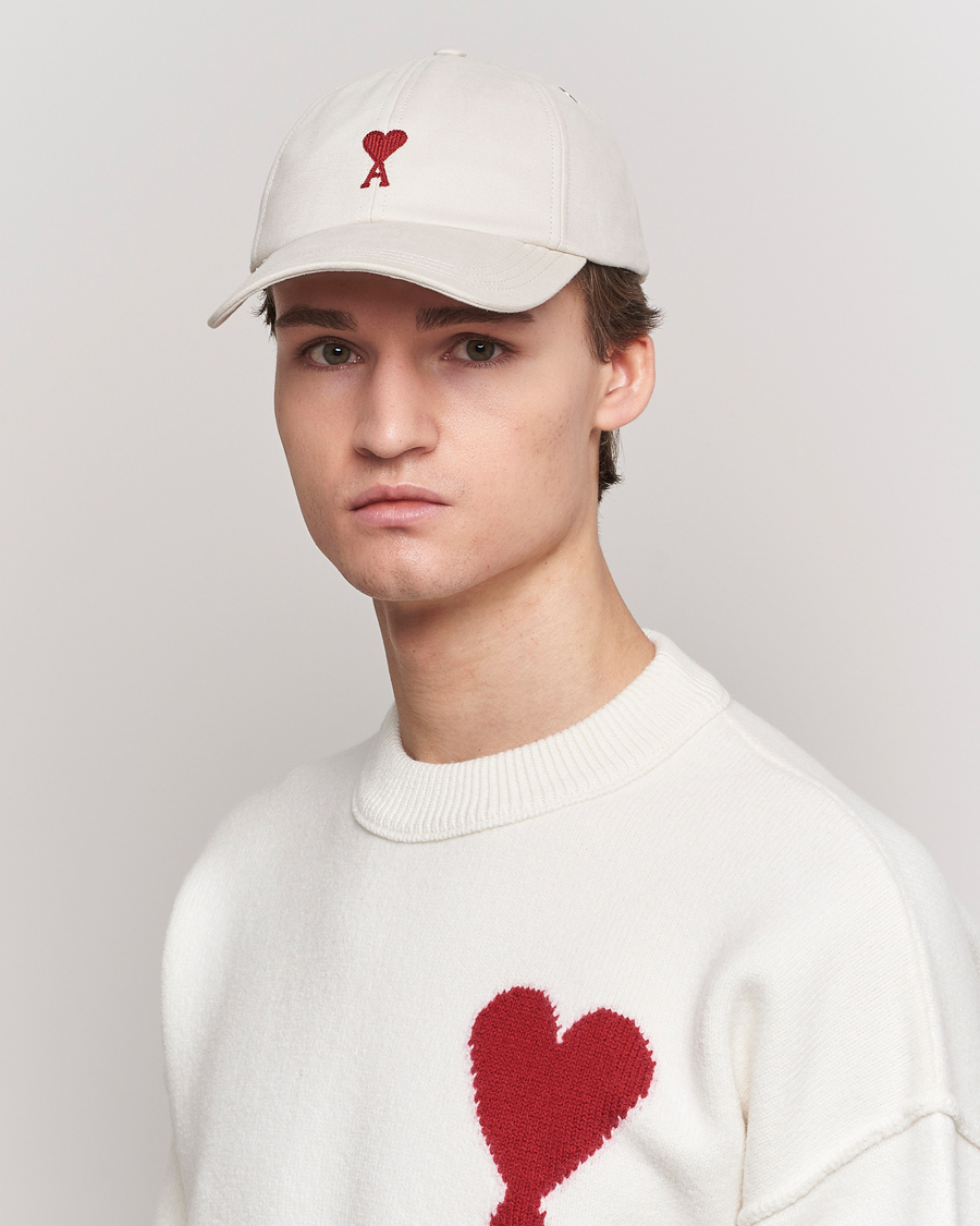 Mies | AMI Heart Logo Cap Chalk White | AMI | Heart Logo Cap Chalk White