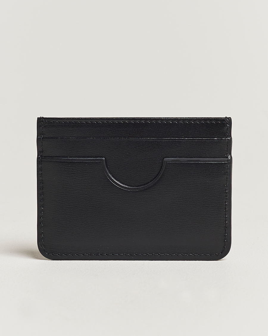 Mies | AMI Tonal Heart Logo Leather Card Holder Black | AMI | Tonal Heart Logo Leather Card Holder Black