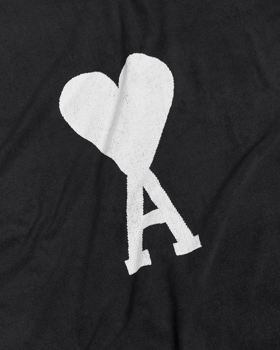 Mies | Lifestyle | AMI | Heart Logo Beach Towel Black/White