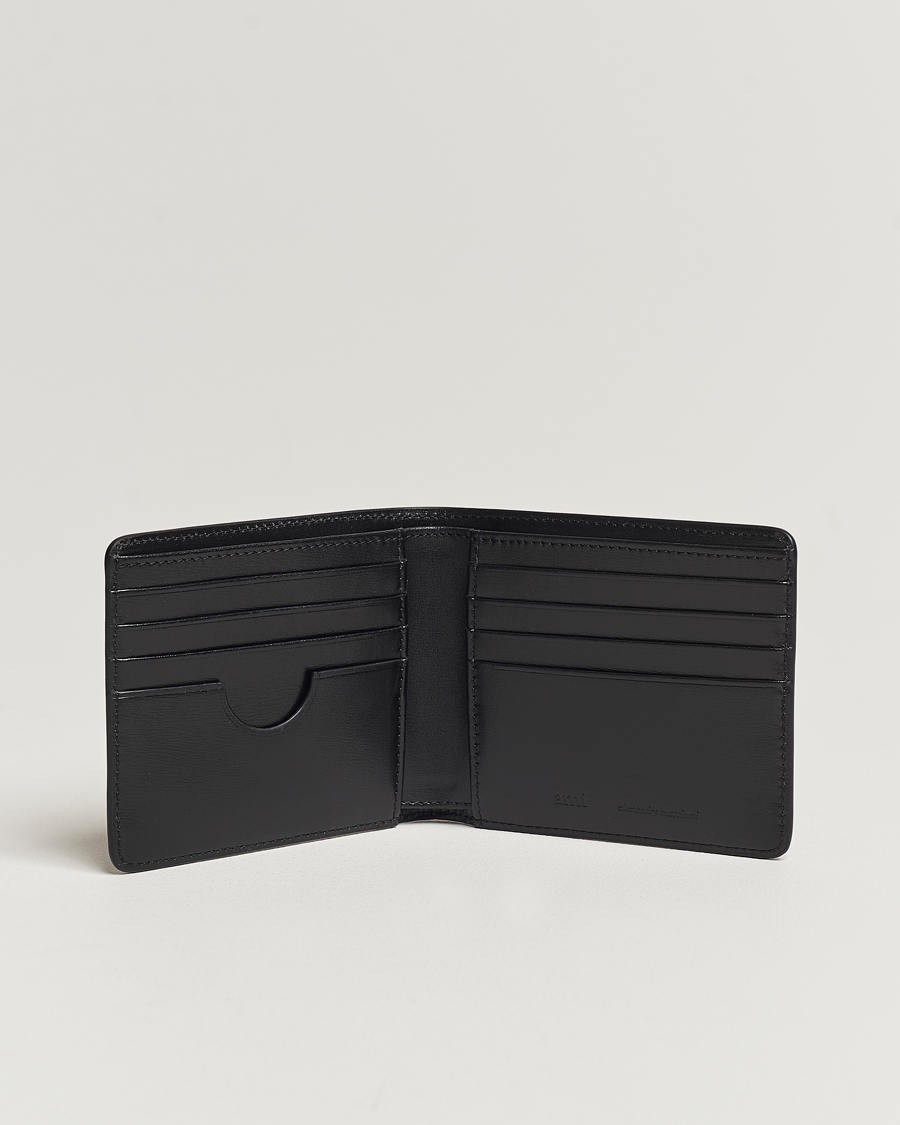 Mies | Osastot | AMI | Tonal Heart Logo Leather Wallet Black
