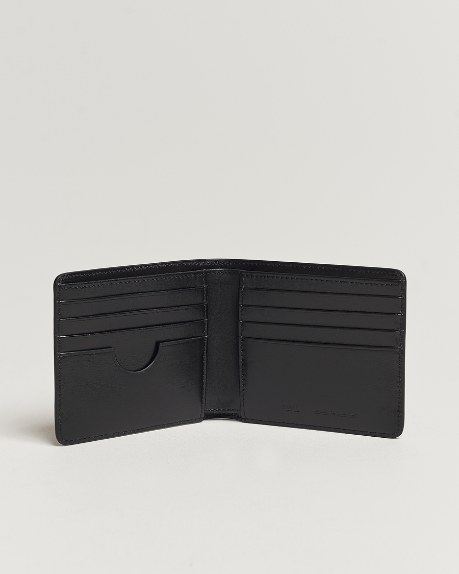 Mies | AMI Tonal Heart Logo Leather Wallet Black | AMI | Tonal Heart Logo Leather Wallet Black