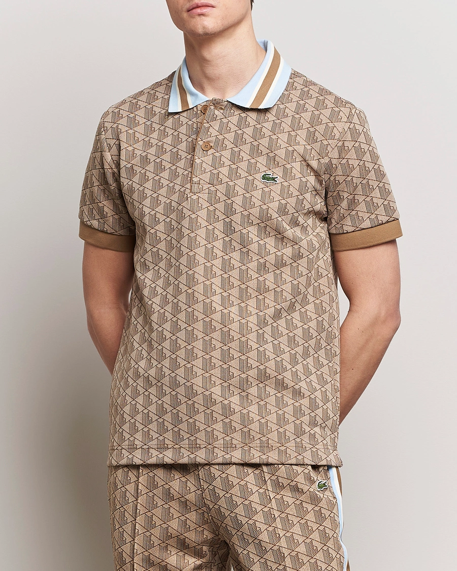 Mies | Pikeet | Lacoste | Classic Fit Monogram Polo Croissant/Cookie