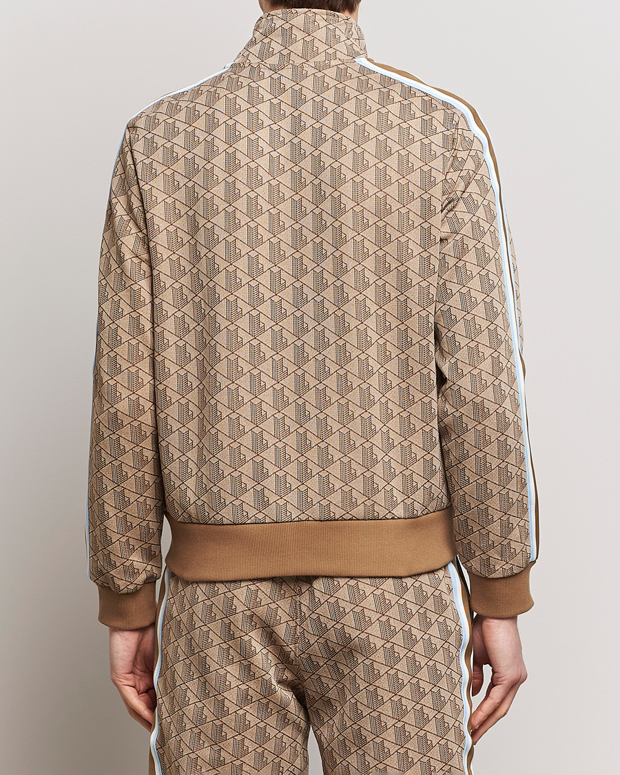 Mies | Puserot | Lacoste | Monogram Full Zip Track Jacket Croissant/Cookie