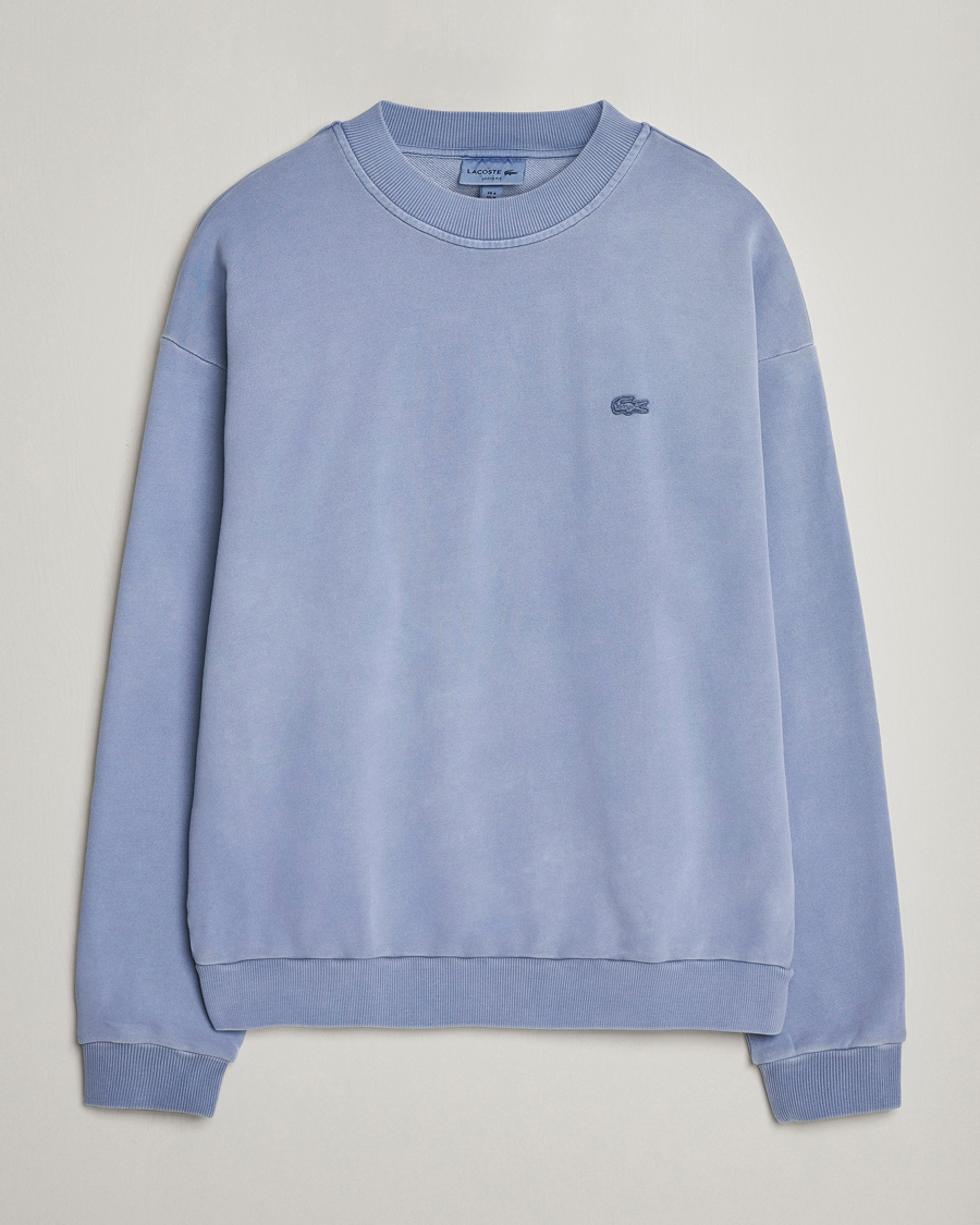 Mies | Puserot | Lacoste | Natural Dyed Crew Neck Sweatshirt Stonewash