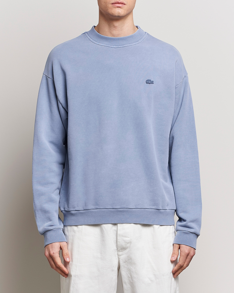 Mies | Puserot | Lacoste | Natural Dyed Crew Neck Sweatshirt Stonewash