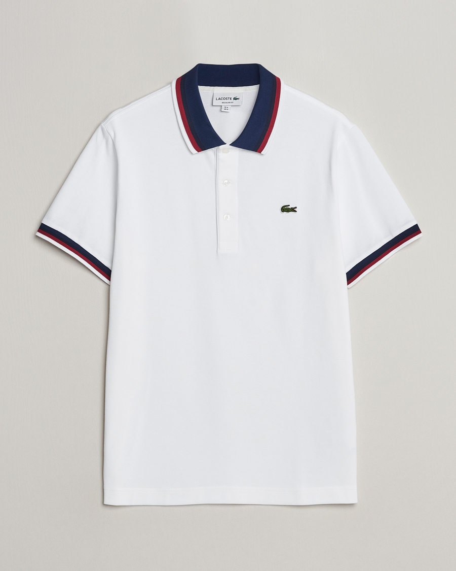 Mies | Pikeet | Lacoste | Regular Fit Tipped Polo White
