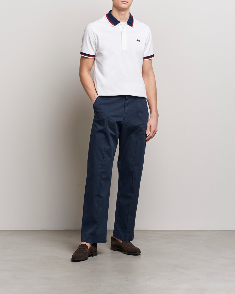 Mies | Pikeet | Lacoste | Regular Fit Tipped Polo White