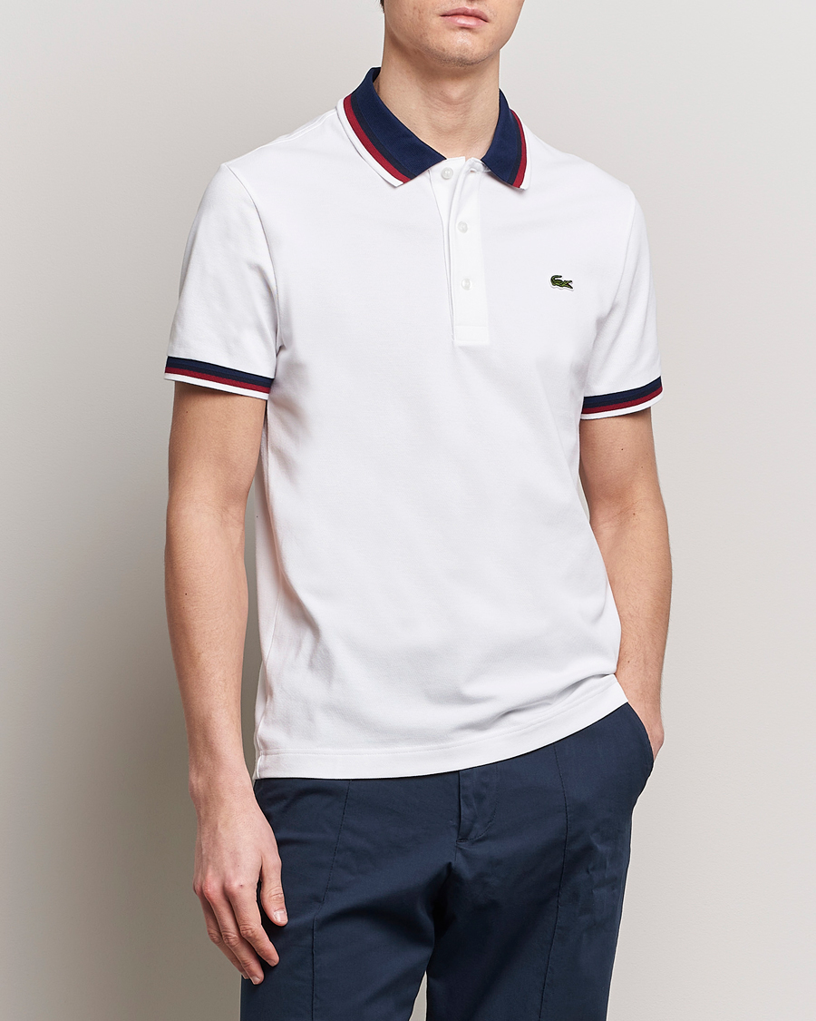 Mies | Pikeet | Lacoste | Regular Fit Tipped Polo White