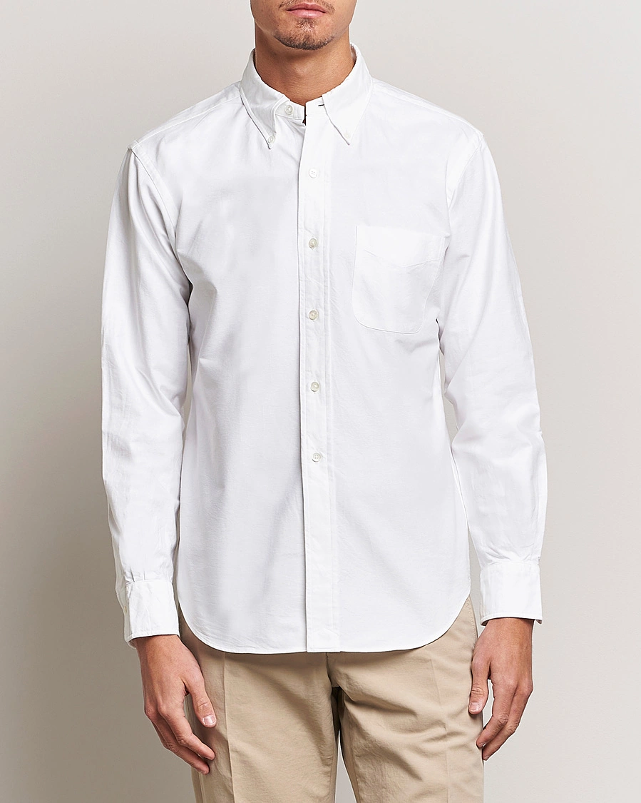 Mies |  | Kamakura Shirts | Vintage Ivy Oxford Button Down Shirt White