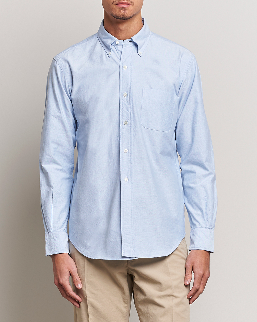 Mies | Kauluspaidat | Kamakura Shirts | Vintage Ivy Oxford Button Down Shirt Light Blue