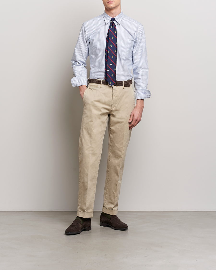 Mies | Kauluspaidat | Kamakura Shirts | Vintage Ivy Oxford Button Down Shirt Blue Stripe