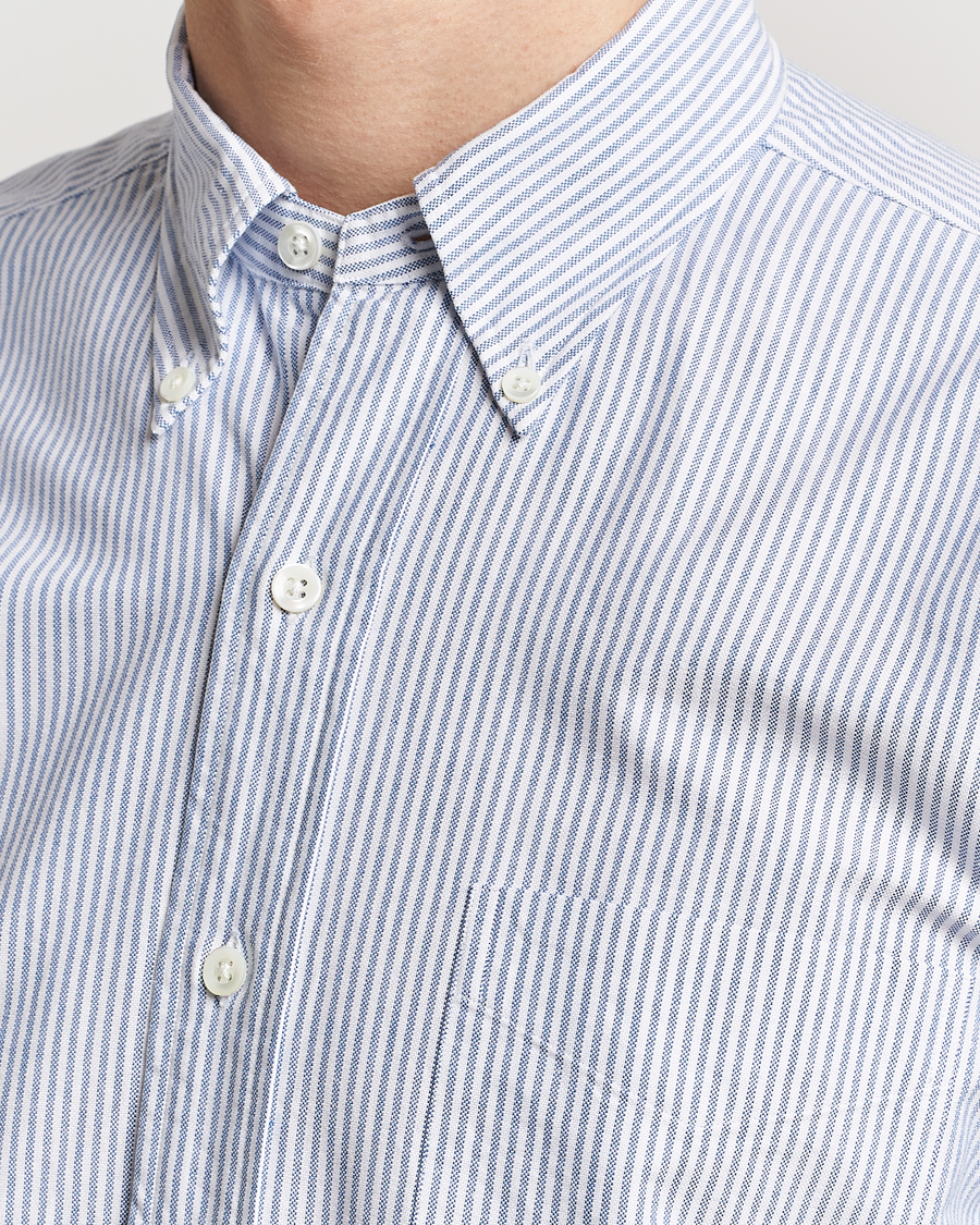 Mies | Kauluspaidat | Kamakura Shirts | Vintage Ivy Oxford Button Down Shirt Blue Stripe