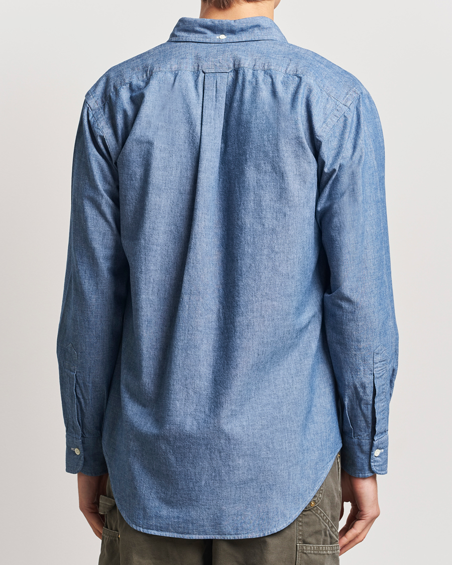 Mies | Kauluspaidat | Kamakura Shirts | Vintage Ivy Chambray Button Down Shirt Blue