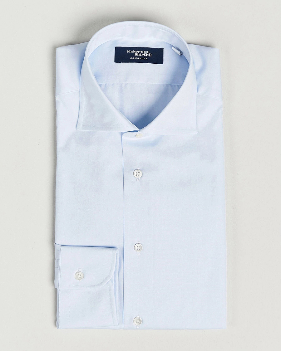 Mies | Kauluspaidat | Kamakura Shirts | Slim Fit Broadcloth Dress Shirt Light Blue