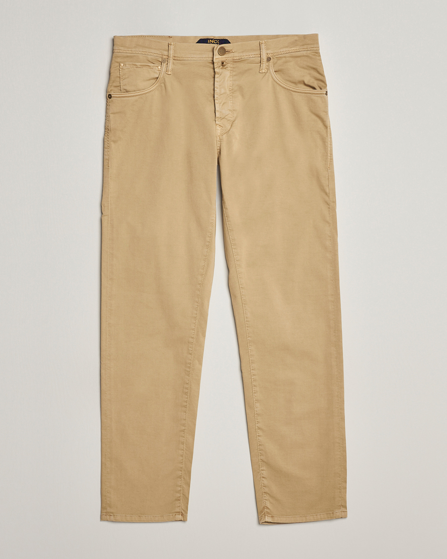 Mies | Housut | Incotex | 5-Pocket Cotton/Stretch Pants Beige