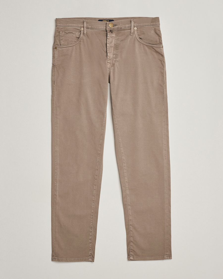 Mies | Housut | Incotex | 5-Pocket Cotton/Stretch Pants Brown