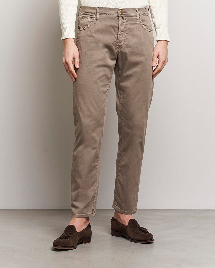 Mies | Housut | Incotex | 5-Pocket Cotton/Stretch Pants Brown
