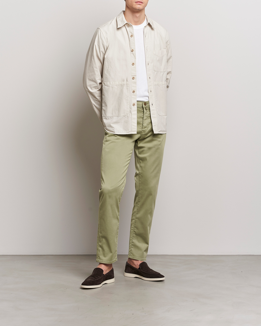 Mies | Housut | Incotex | 5-Pocket Cotton/Stretch Pants Sage