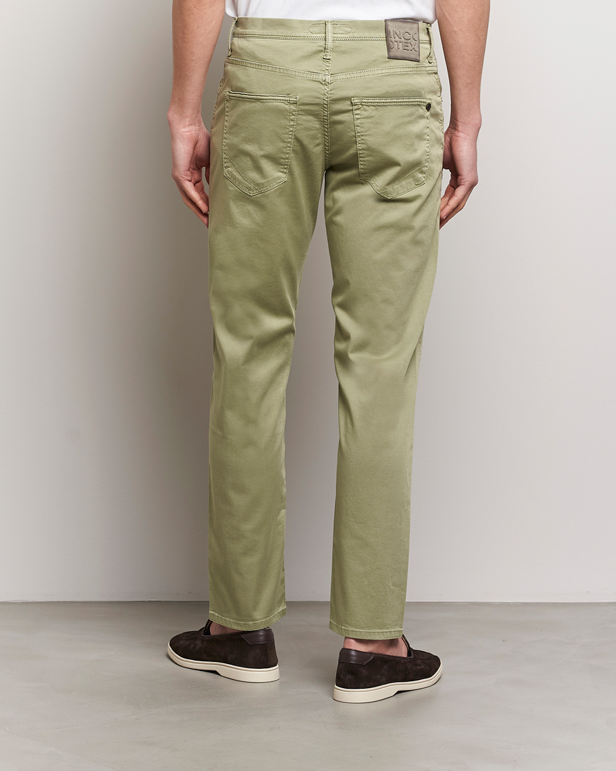 Mies | Housut | Incotex | 5-Pocket Cotton/Stretch Pants Sage