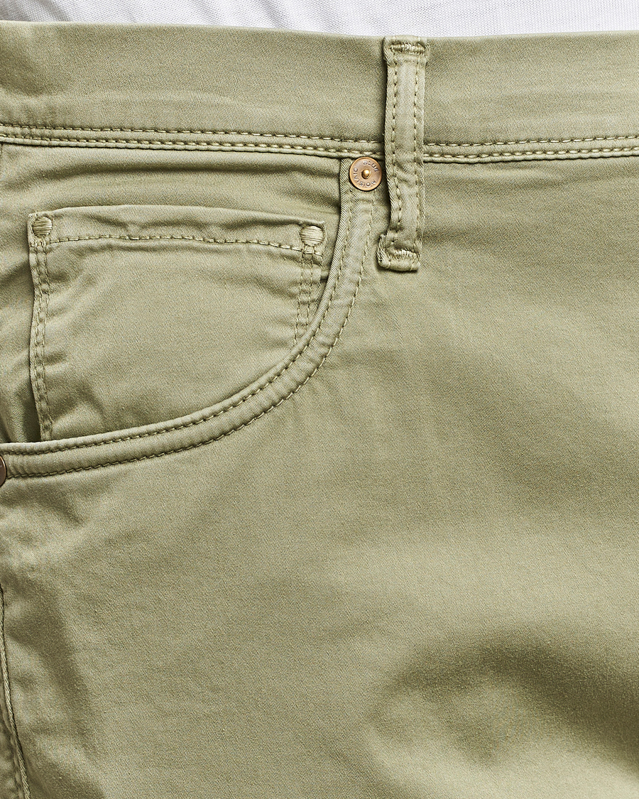 Mies | Housut | Incotex | 5-Pocket Cotton/Stretch Pants Sage