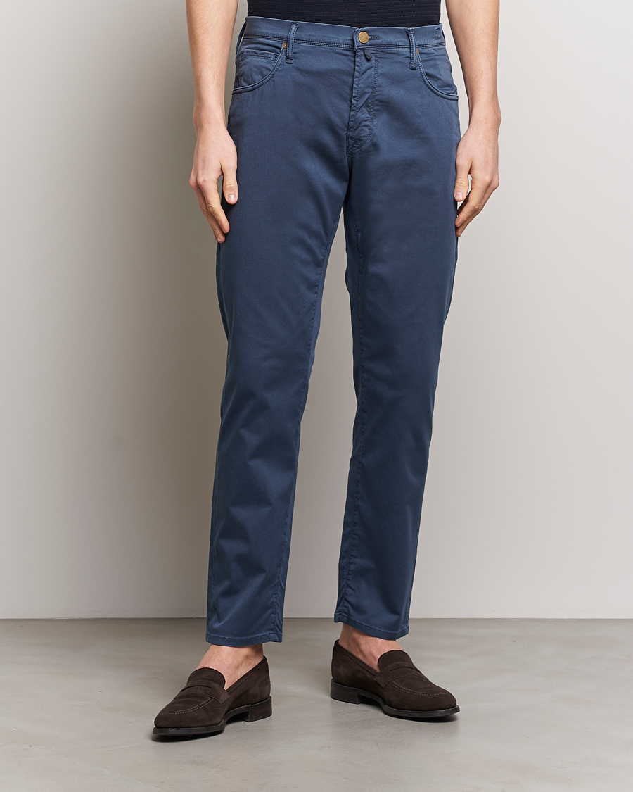 Mies | Housut | Incotex | 5-Pocket Cotton/Stretch Pants Navy