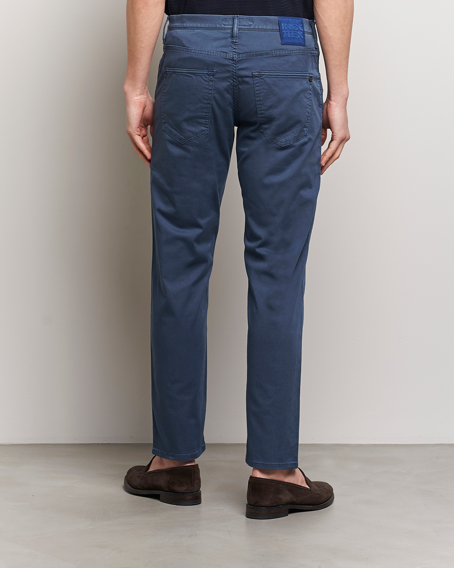 Mies | Housut | Incotex | 5-Pocket Cotton/Stretch Pants Navy