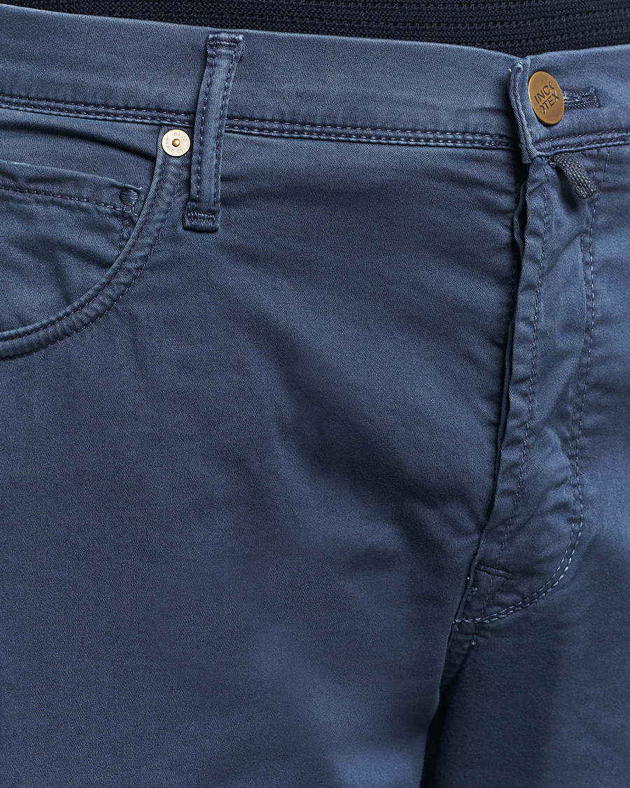 Mies | Housut | Incotex | 5-Pocket Cotton/Stretch Pants Navy