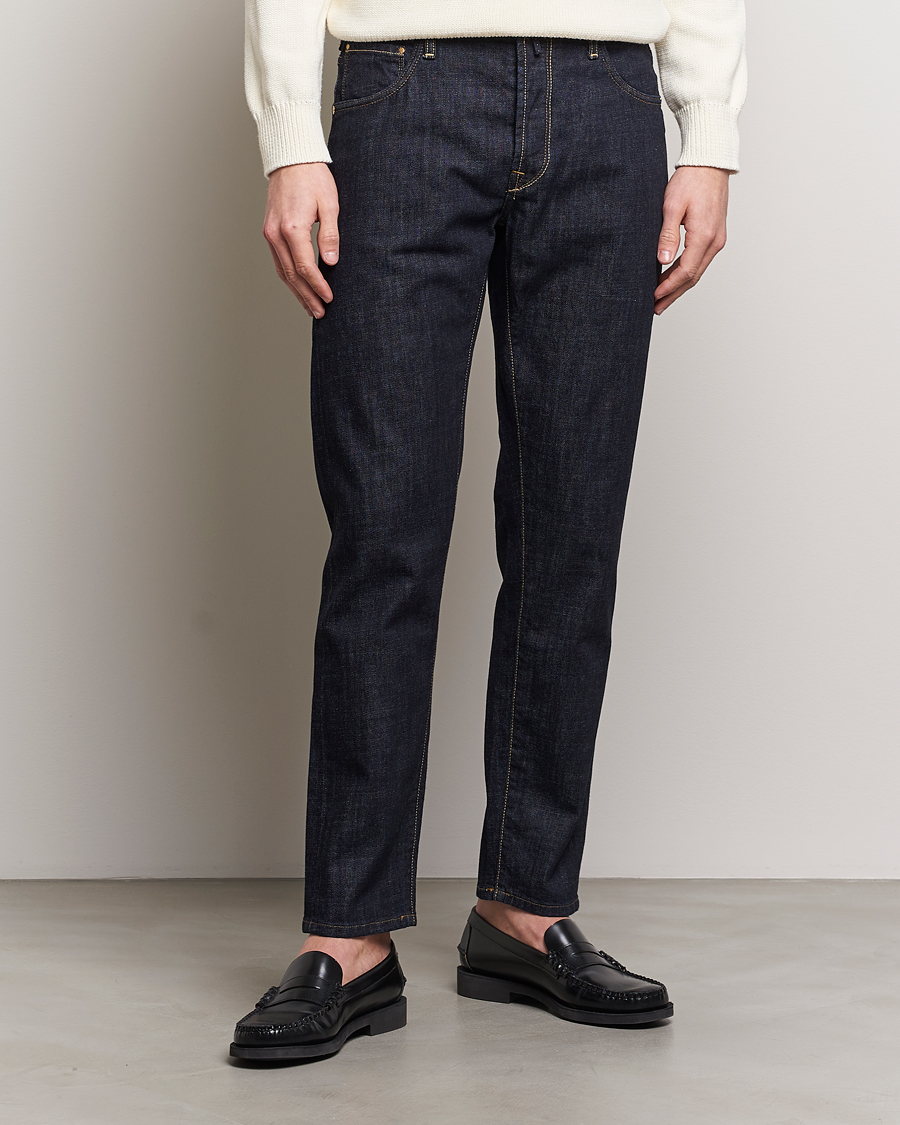 Mies | Farkut | Incotex | 5-Pocket Stretch Denim Dark Blue