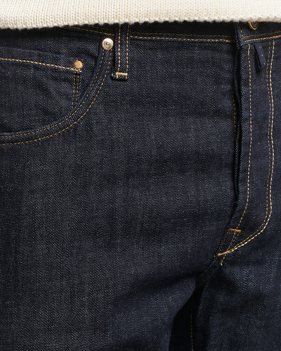 Mies | Farkut | Incotex | 5-Pocket Stretch Denim Dark Blue
