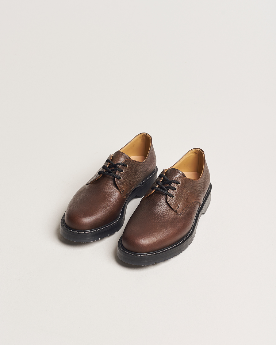 Mies | Derby-kengät | Solovair | 3 Eye Gibson Shoe Brown Grain