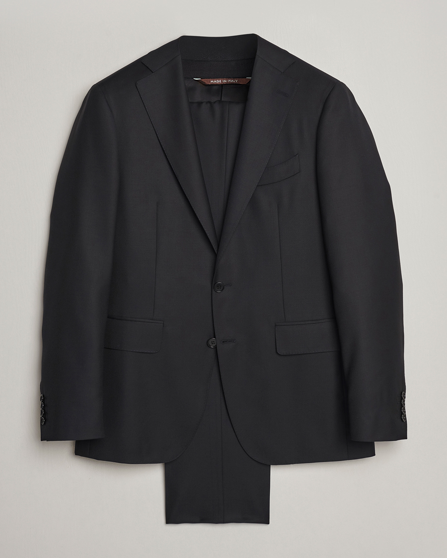 Mies | Puvut | Canali | Capri Super 130s Wool Suit Black