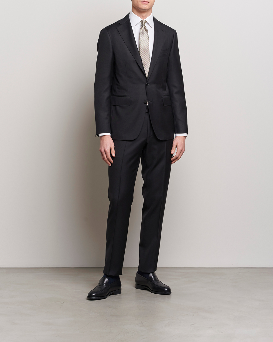 Mies | Puvut | Canali | Capri Super 130s Wool Suit Black