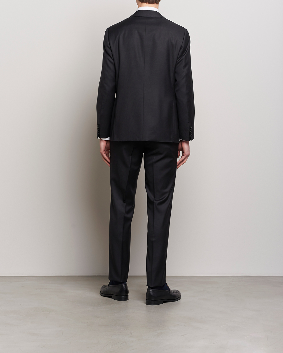 Mies |  | Canali | Capri Super 130s Wool Suit Black