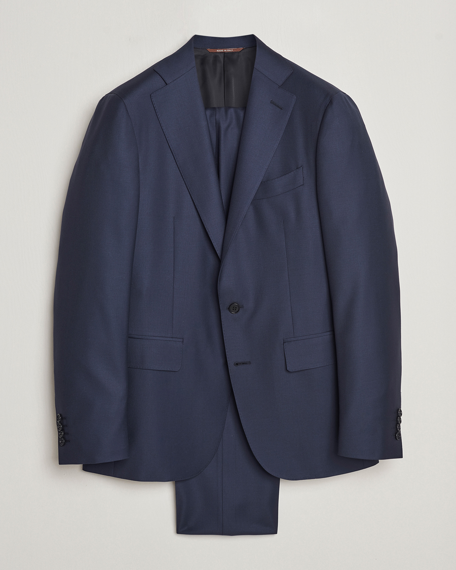 Mies | Puvut | Canali | Capri Super 130s Wool Suit Navy
