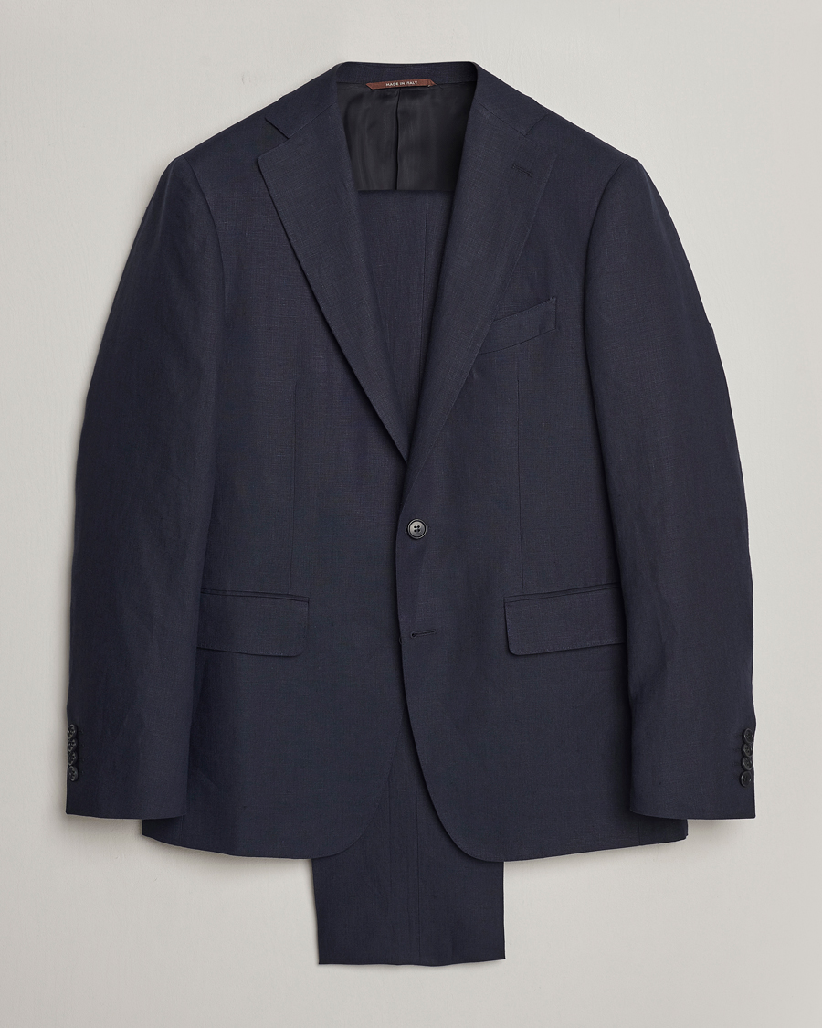 Mies | Puvut | Canali | Capri Linen Suit Navy