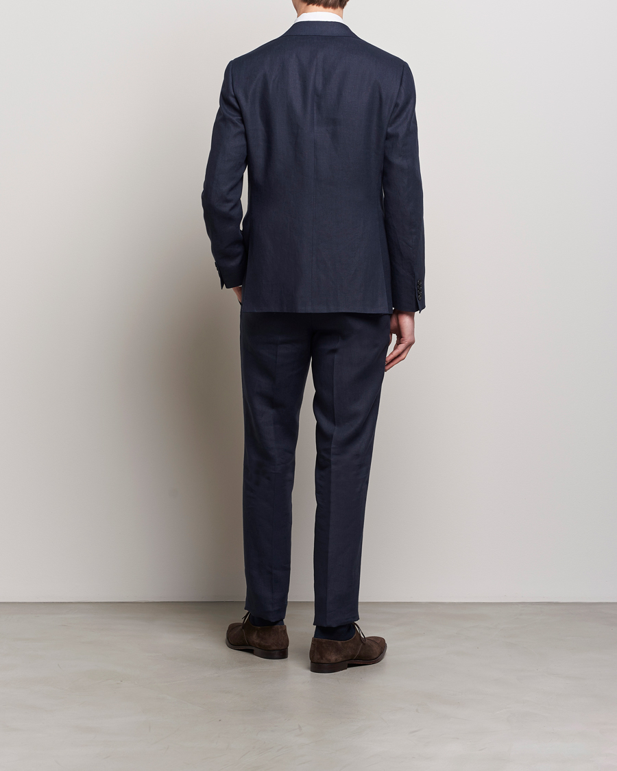 Mies | Puvut | Canali | Capri Linen Suit Navy