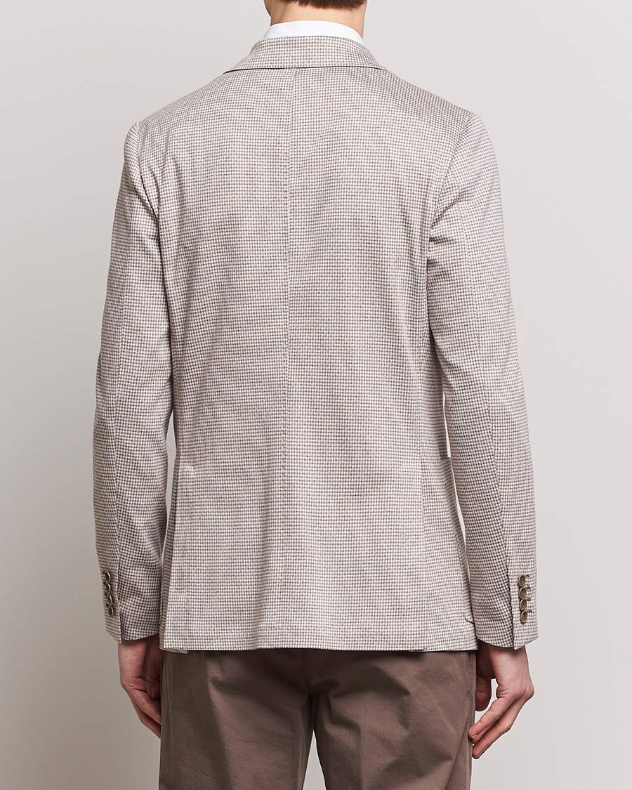 Mies | Pikkutakit | Canali | Micro Check Jersey Blazer Light Beige