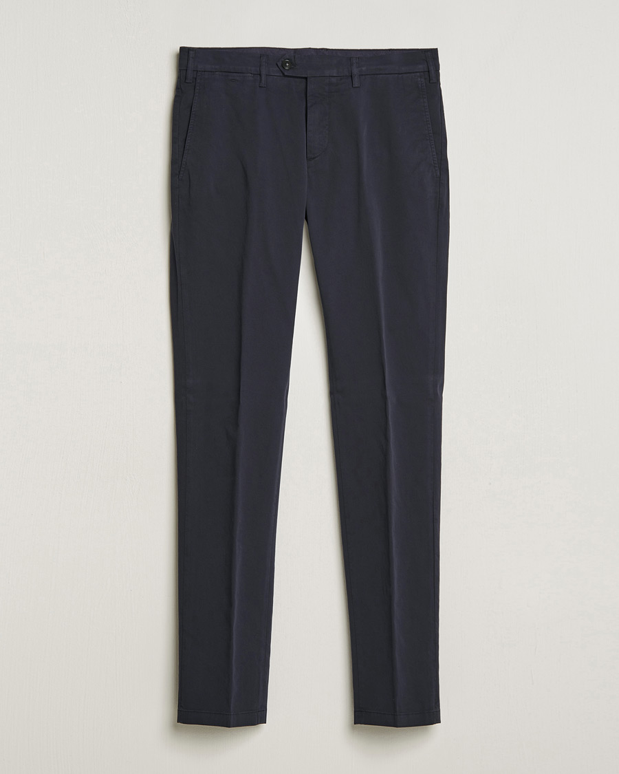 Mies | Housut | Canali | Cotton Stretch Chinos Navy