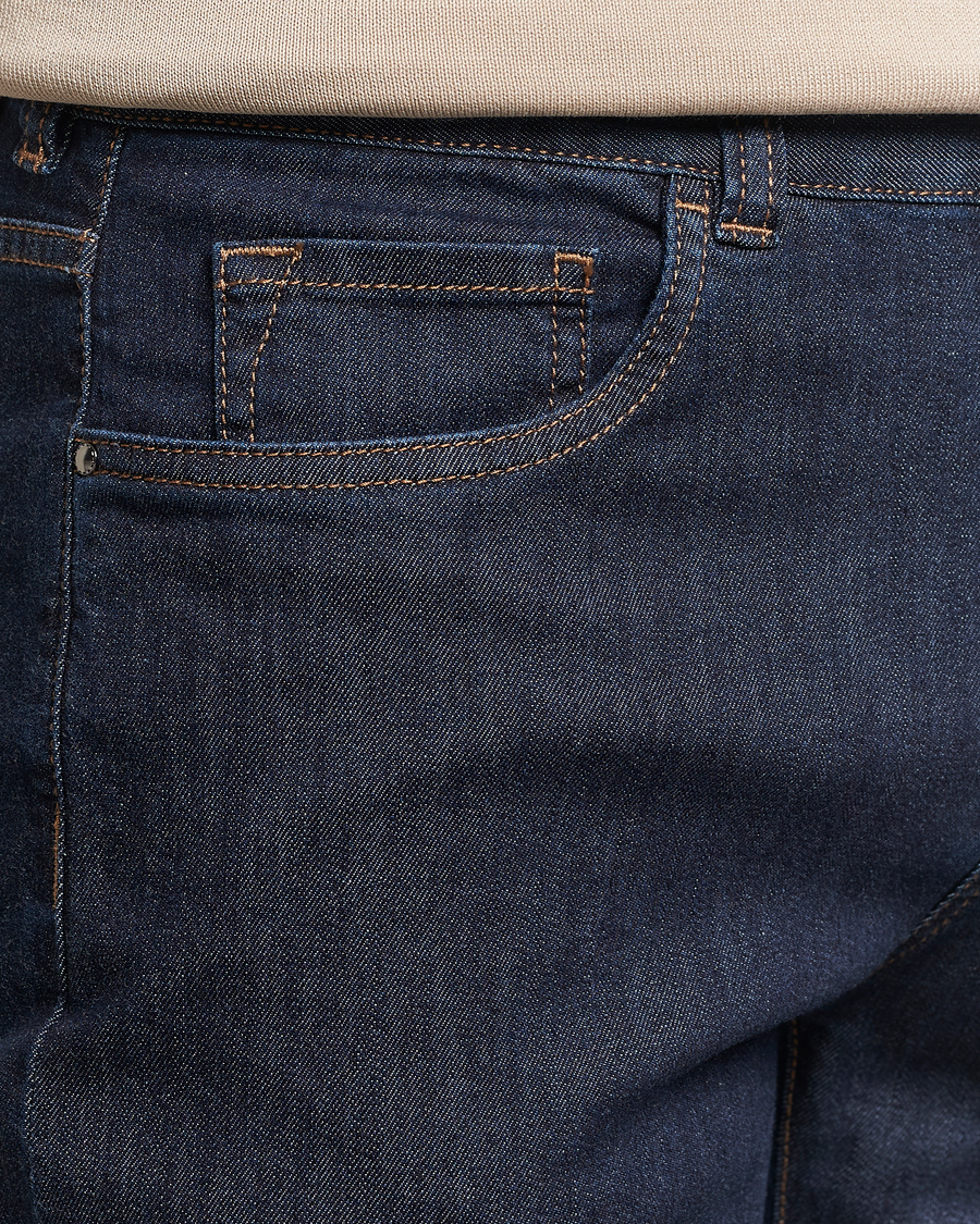 Mies | Farkut | Canali | Slim Fit 5-Pocket Jeans Dark Indigo