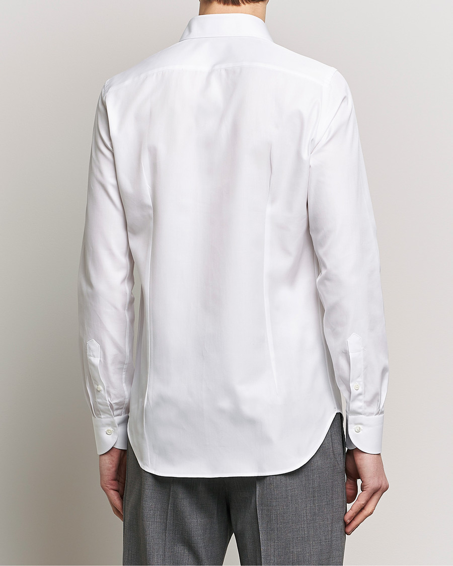 Mies | Kauluspaidat | Canali | Slim Fit Cotton Shirt White