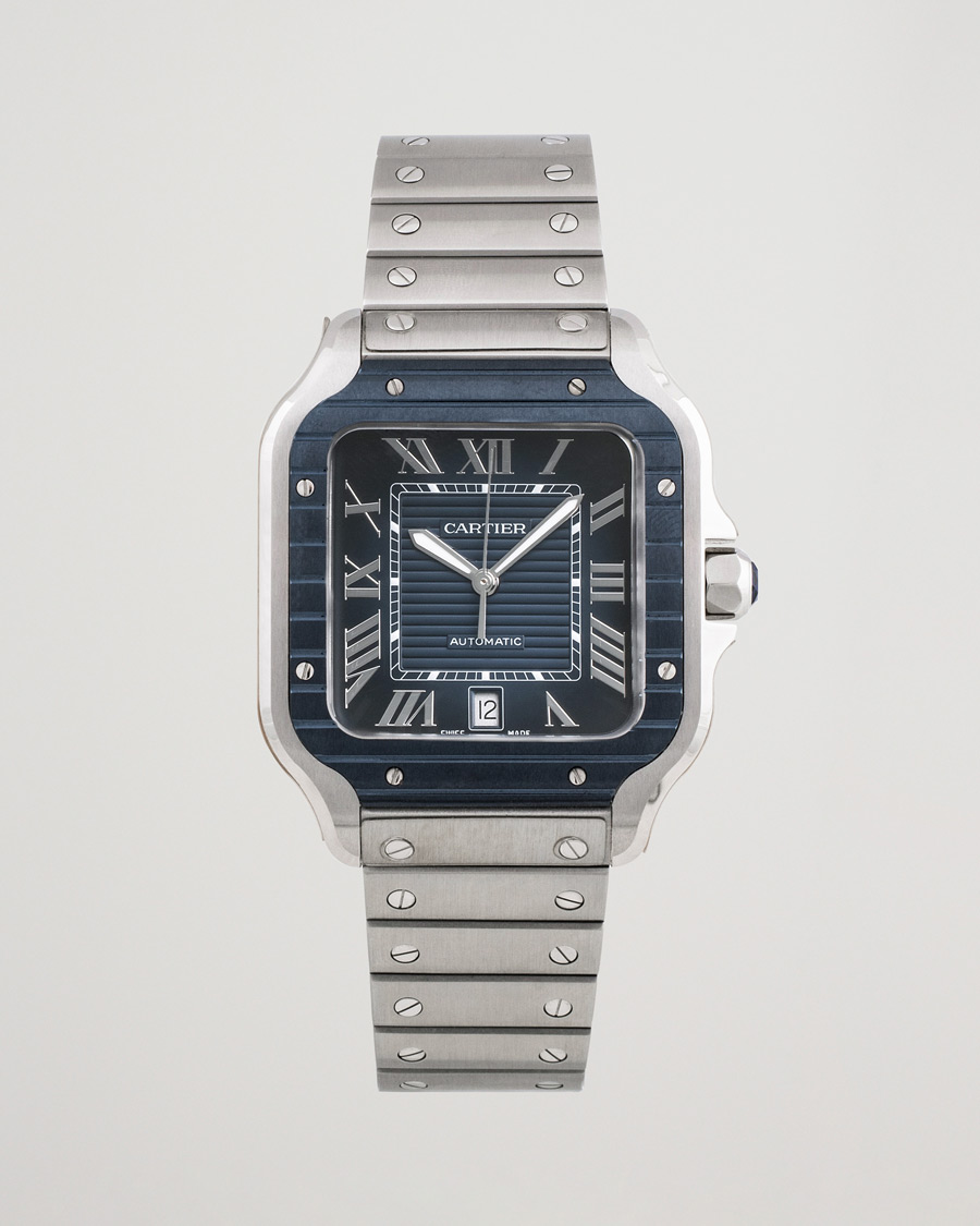 Mies | Cartier Pre-Owned Santos De Cartier Steel WSSA0048 Silver | Cartier Pre-Owned | Santos De Cartier Steel WSSA0048 Silver